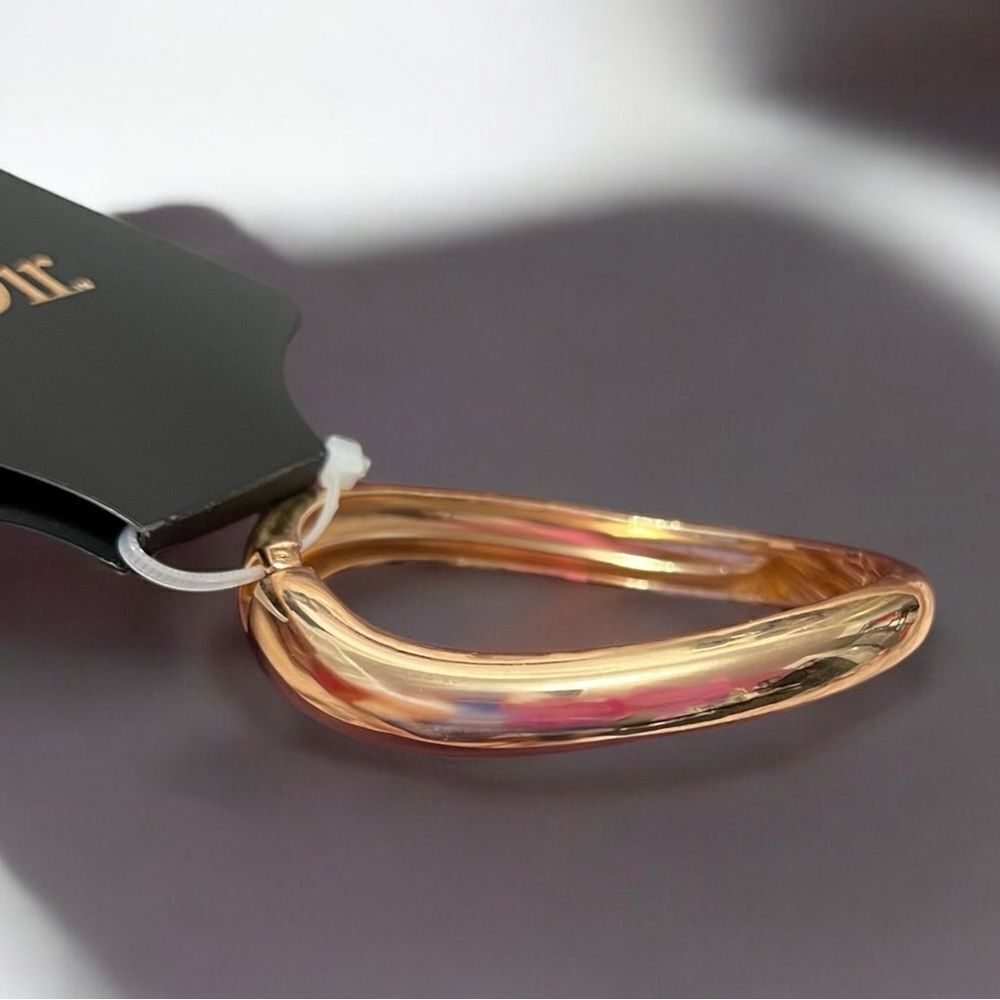 nOir Gold-Tone Wavy Clamper Cuff Bracelet